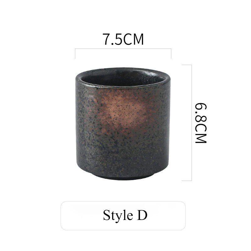 LUWU Japanese Ceramic teacup water cup handmade chinese kungfu teacup drinkware 200ml: Style D