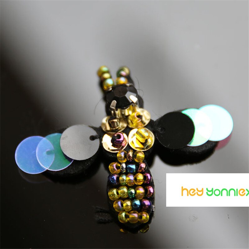 1 stuk bijen pailletten strass steentjes kralen broche patches applicatie naaien kralen applicatie kleding schoenen tassen decoratie patch diy: Type g