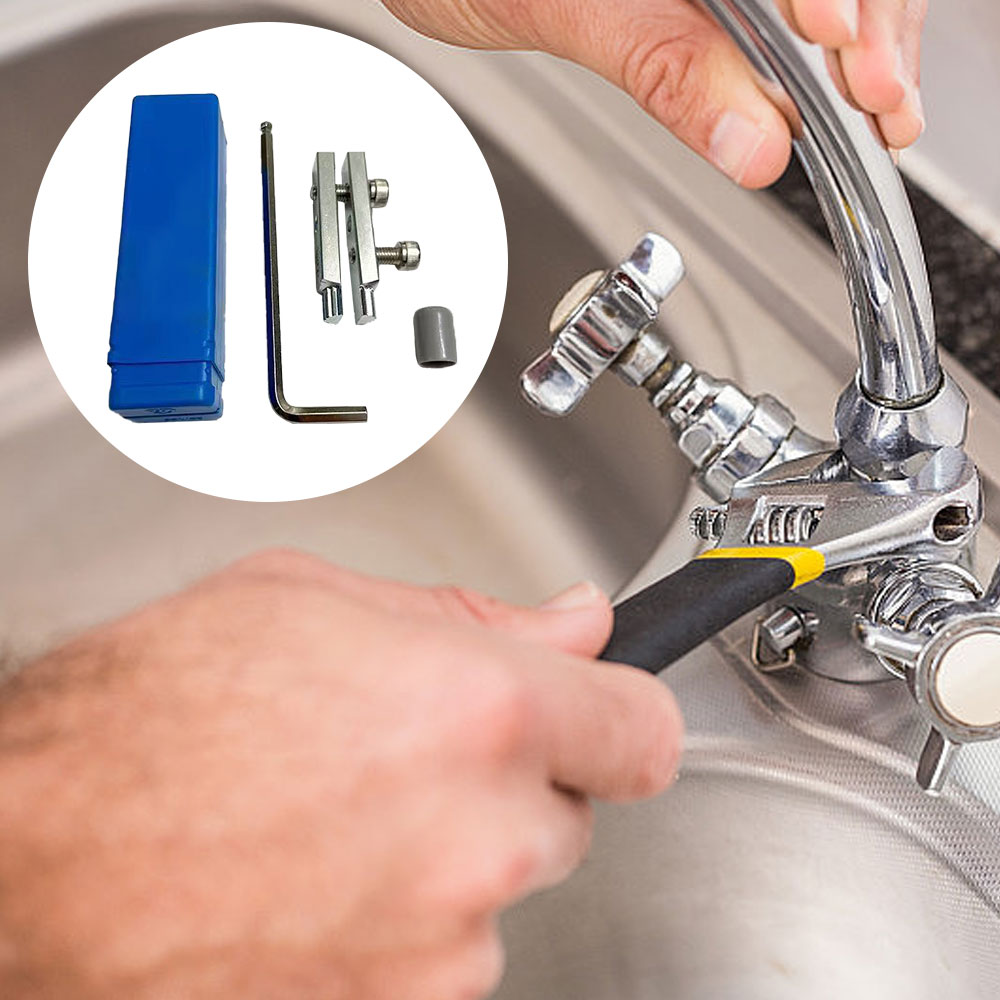 Herramientas de baño Extractor de alambre roto herramientas de roscado grifo y removedor de tornillos reparación de válvula angular de grifo de agua para 4/6 puntos
