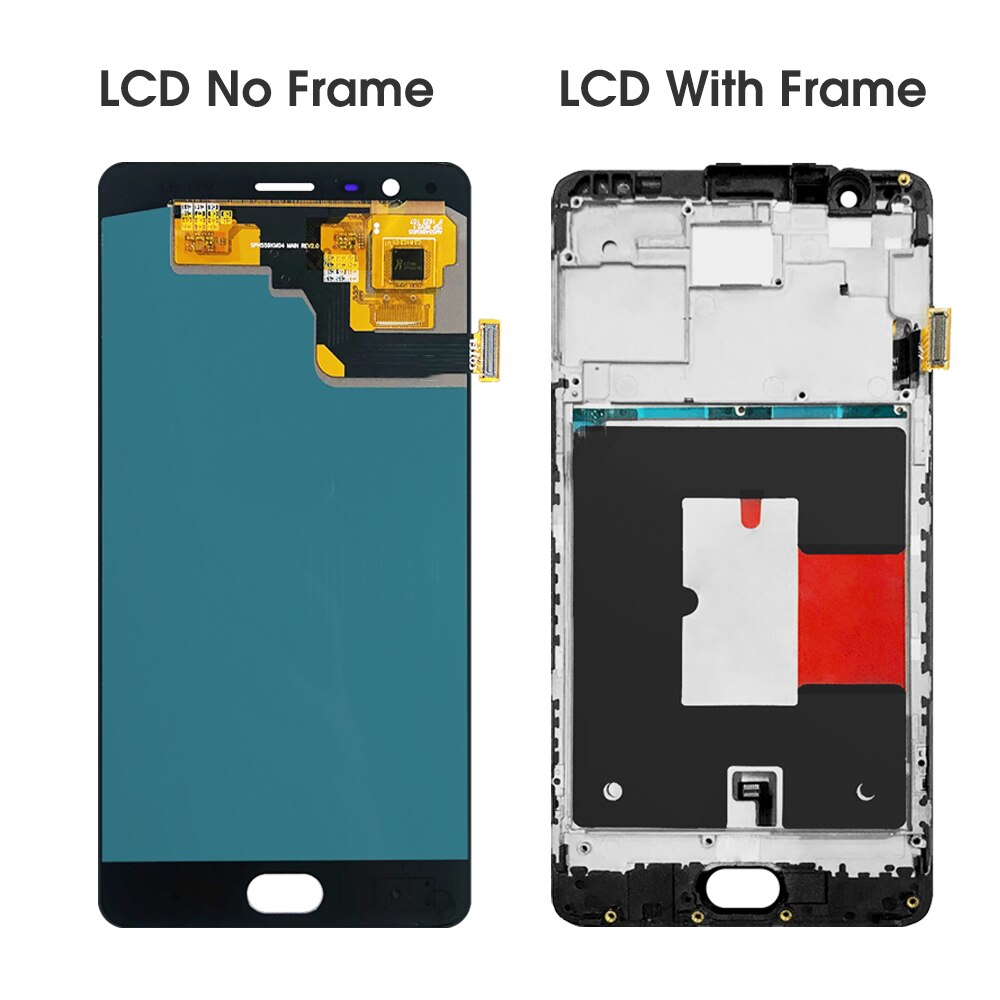 NEUE 100% Original AMOLED OEM Für Oneplus 3 LCD Anzeige Touchscreen Mit Rahmen Montage Für eins Plus 3T a3003 LCD Bildschirm Anzeige