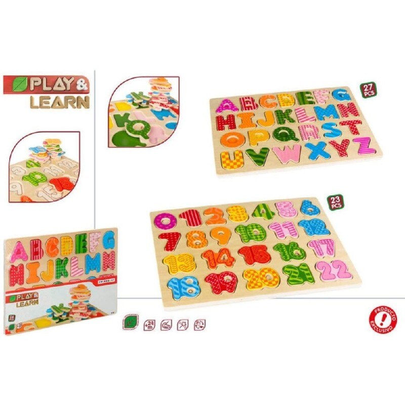 Houten Puzzel Cijfers/Letters