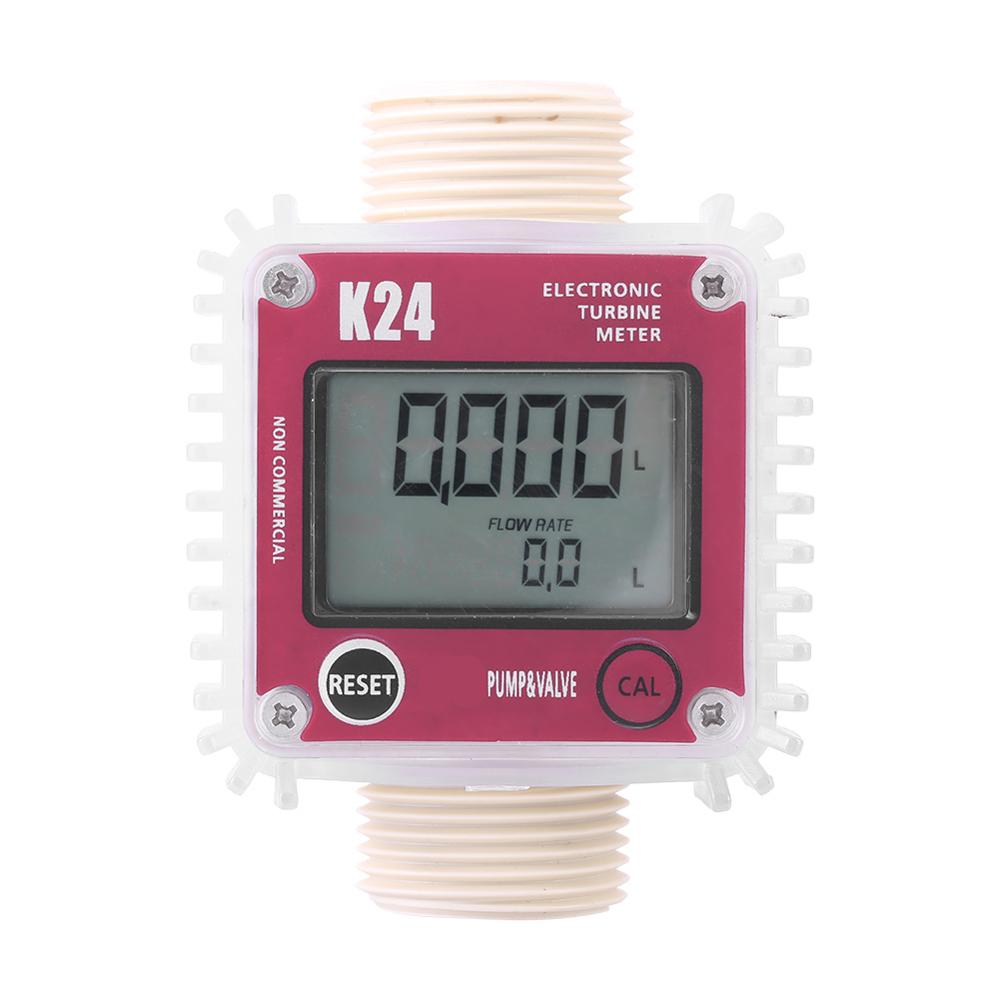 K24 Digital Flow Meter Oil Fuel Flow Meter Gauge Turbine Diesel For Chemicals Liquid Water for Petroleum Chemical Industry