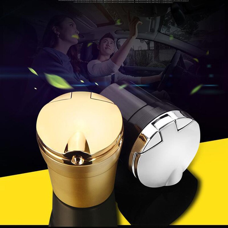 Accesorios de coche para Dacia Duster Logan Sandro Stepway Mcd 2 Dokker BMW e46 GT, Cenicero portátil con luz LED