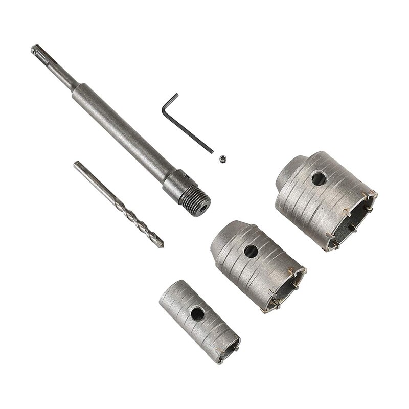 65Mm 50Mm 30Mm Sds Plus Shank Gatenzaag Beton Cement Stenen Muur Boor Kit, schacht Boor Cutter Voor Baksteen Concret: Default Title
