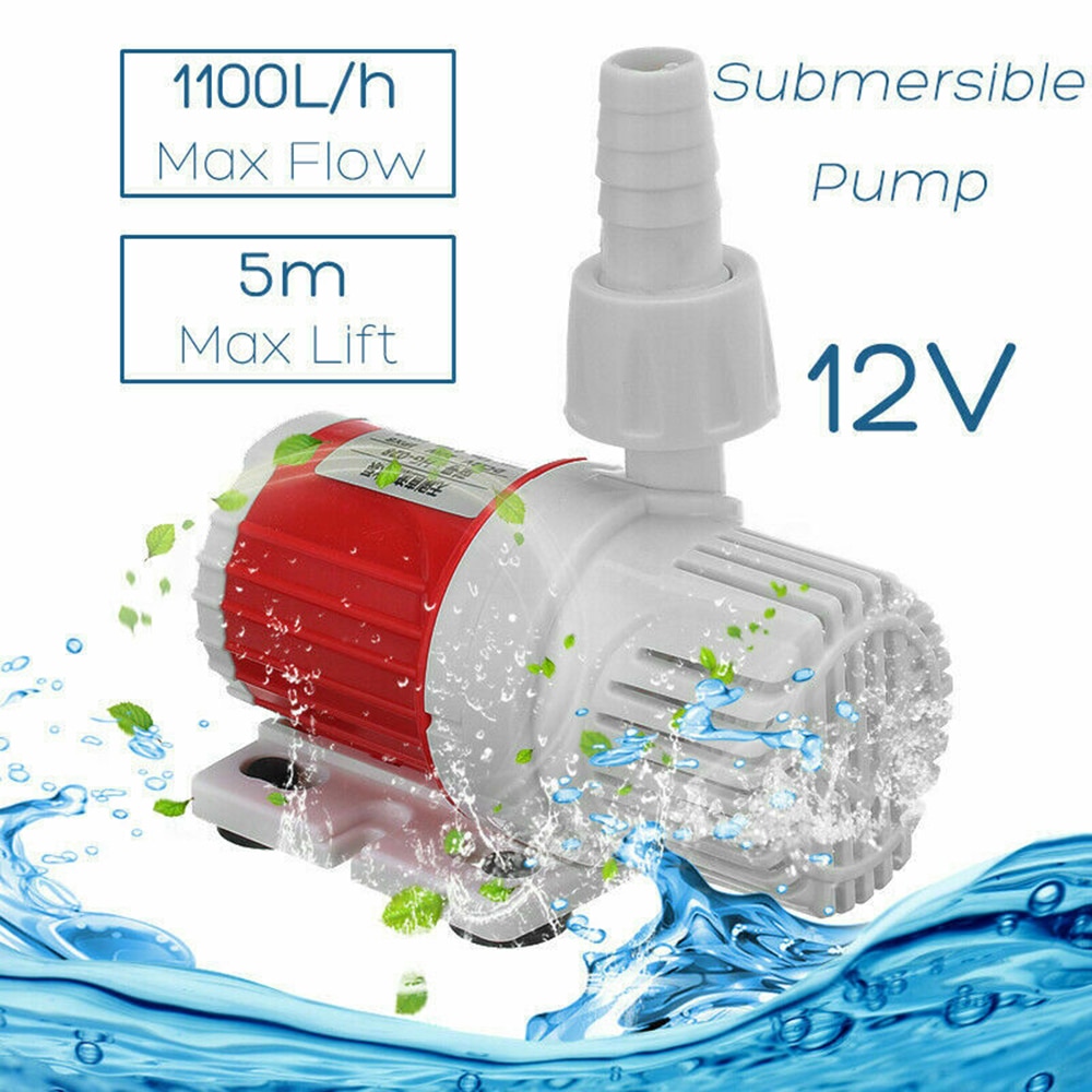 12V 20W Solar Submersible Water Pump Fountain Pump Garden Pond Pool 1100L/H Pump Filter Fish Pond Aquarium Water Pump Tank Foun