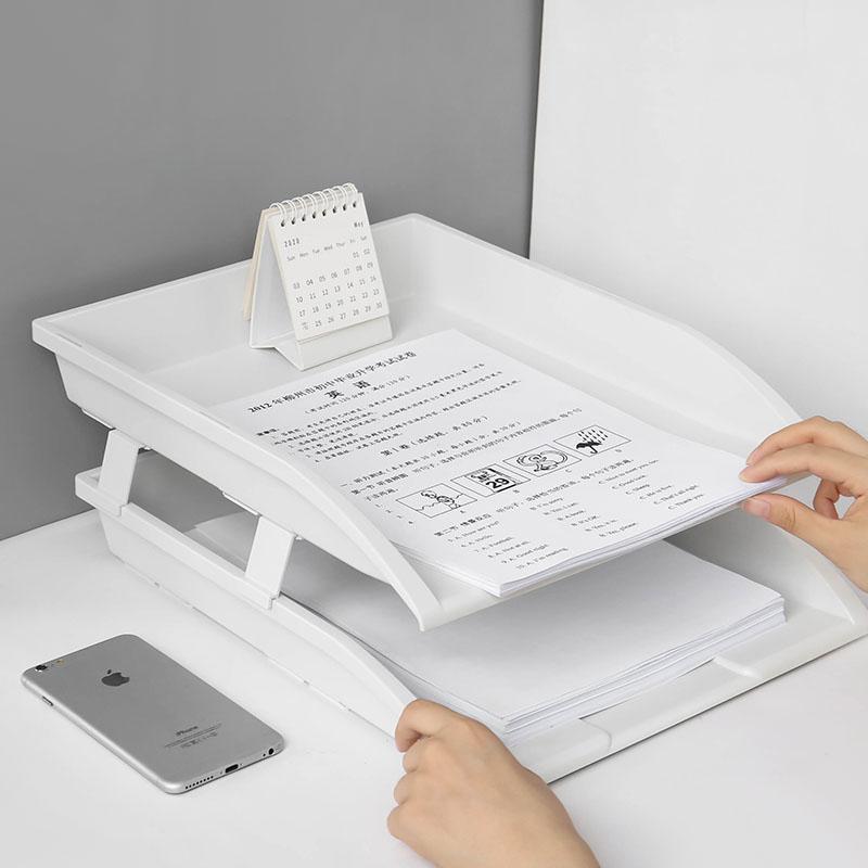 Multifunctional Storage Box Office Supplies Can Be Stacked File Storage Box File Sorting Storage Box Student Stationery Rack