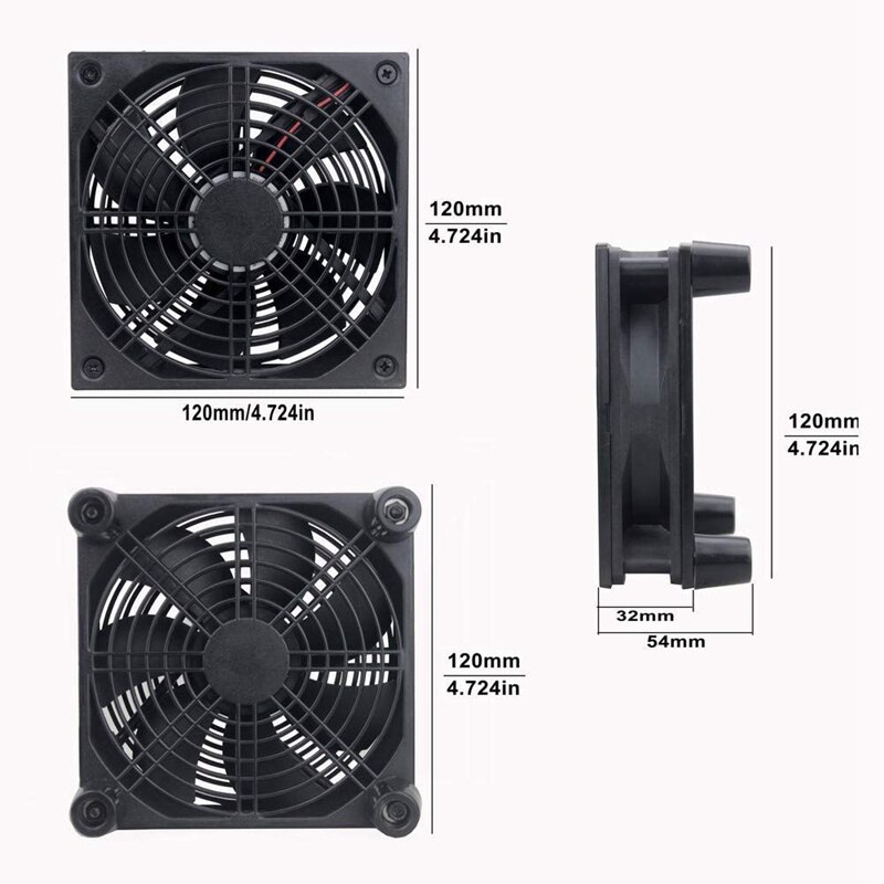 USB Fan for Electronics Cooling - Routers, TV Boxes, Microcomputers - Quiet Operation