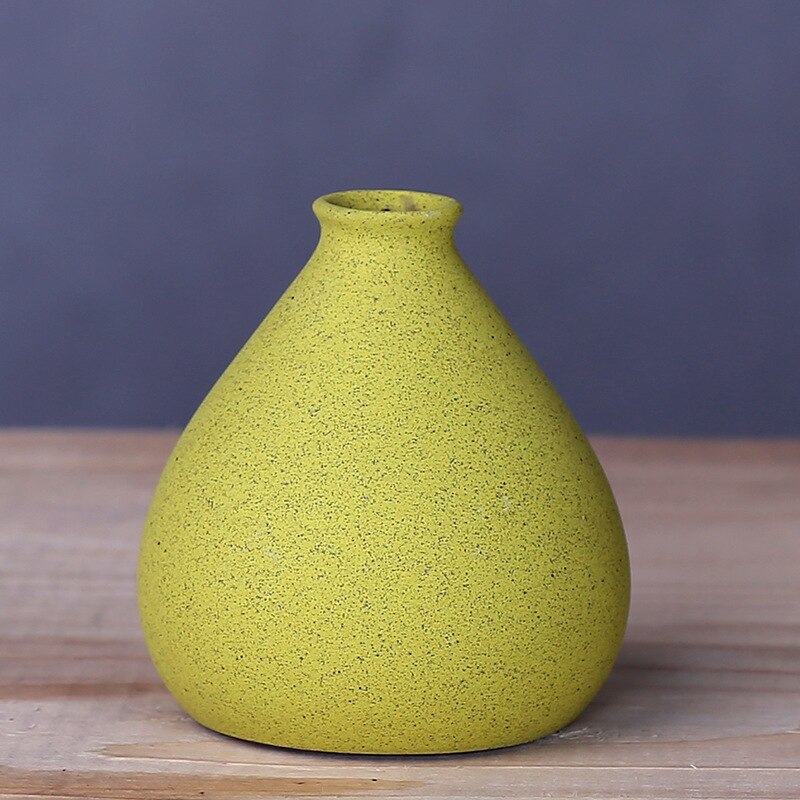 Minimalistische Keramik-Vase, Flach, Rund – Ø 19 Cm, Höhe 9 Cm, Handgefertigt Aus Jingdezhen-Kaolin