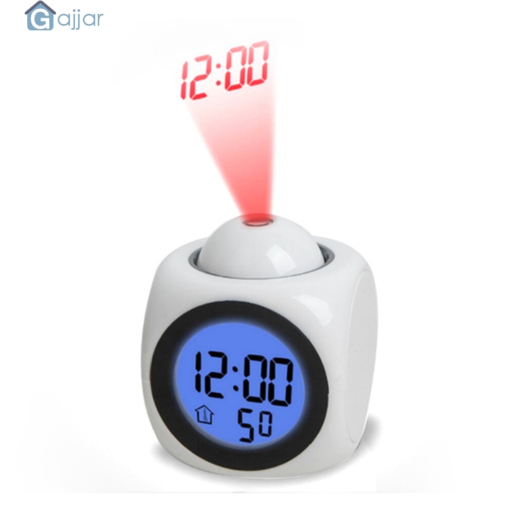 Alarm Watch Digital Alarm Clock Function, Voice Call LED Projection Alarm Temperature For Bedroom DropshipingJuly30