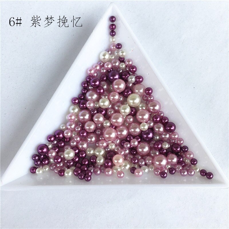 2.5-5mm blandade pärlor självhäftande kristalllim uv-harts lim simulering pärl tätningsfyllmedel 500 st: 5