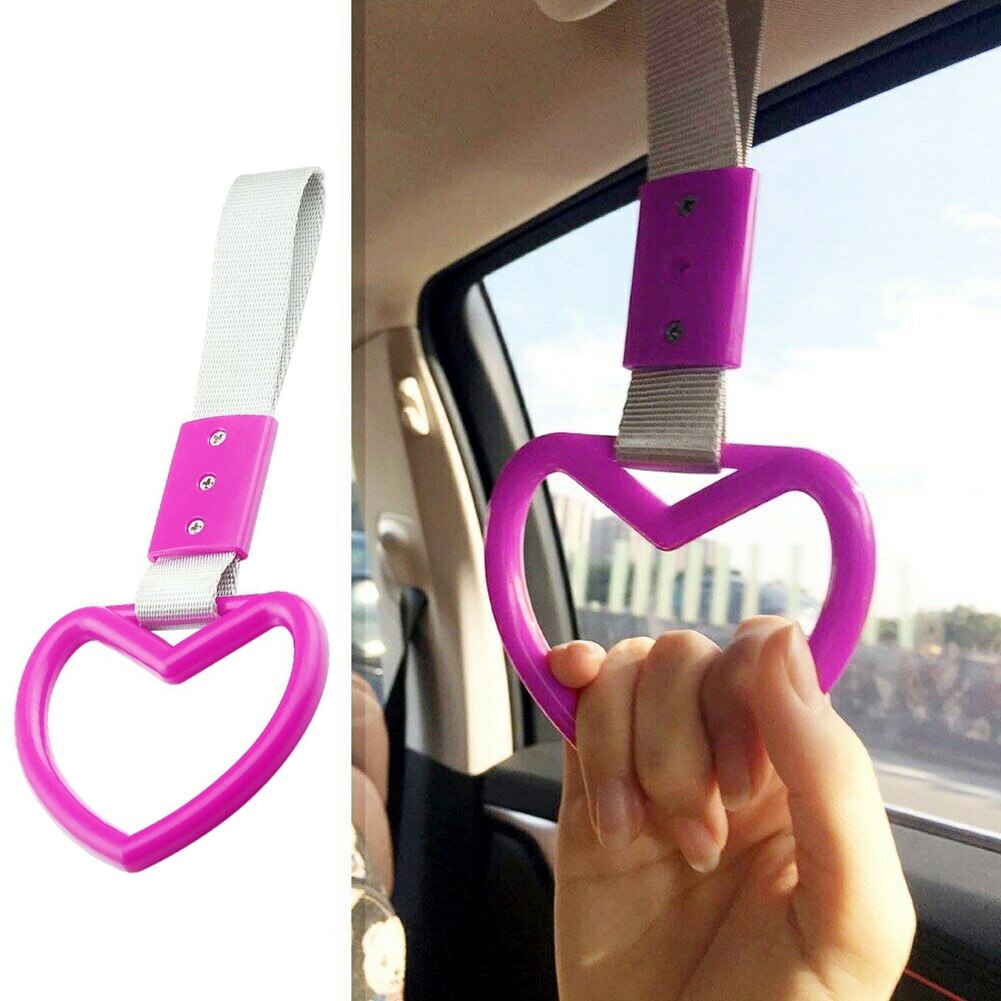Universal Tsurikawa Ring Herz JDM Zug Bus Griff Hand Strap Drift Charme Strap Drift Auto Styling Zubehör