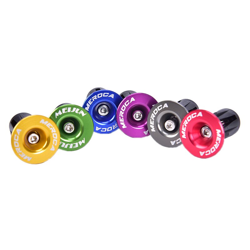 2 uds. De tapones para manillar de bicicleta, ligeros, de aluminio, antideslizantes, accesorios para bicicletas de montaña