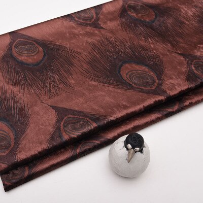 Hoogwaardige ijs fluwelen stof Europese stijl gedrukt sofa doek stof dikke fluwelen doek handgemaakte diy stof: dark coffee