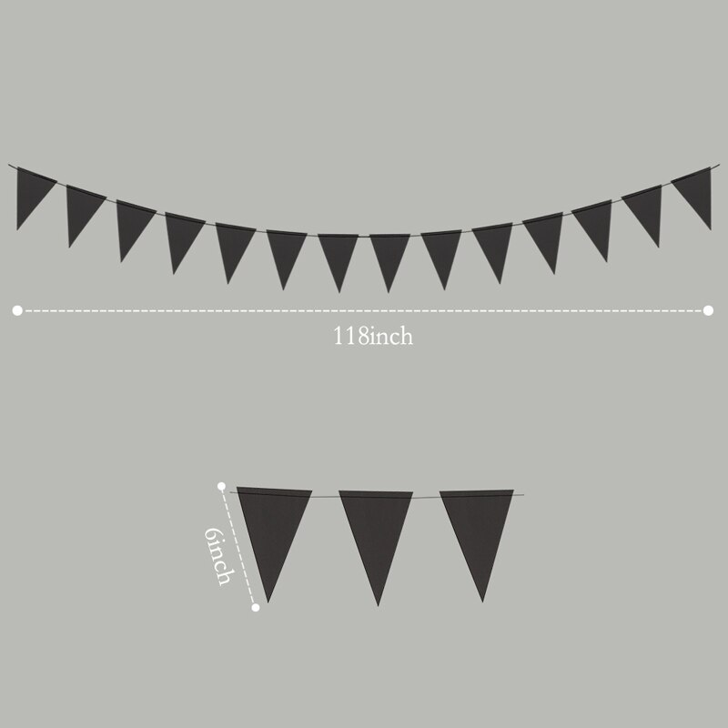 3M Rose Red Burgundy Paper Banner Glitter Paper Garlands Champagne Flag for Wedding Bridal Shower Bachelorette Party Decorations: Black