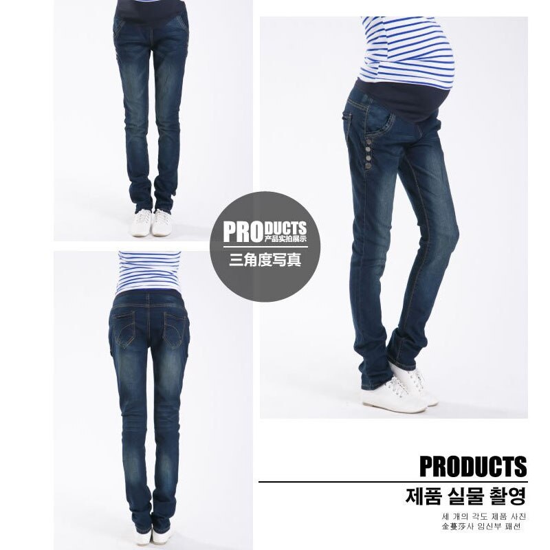 Denim graviditetsbukser jeans graviditetstøj til gravide graviditetsbukser gravid tøj plus size forår