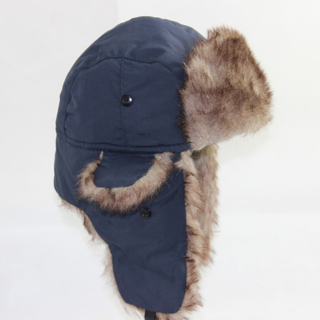 Ushanka-gorros con orejeras para hombre y mujer, gorro cálido ruso con orejeras, cazador piel, a prueba de agua, sombrero de esquí, Unisex: F