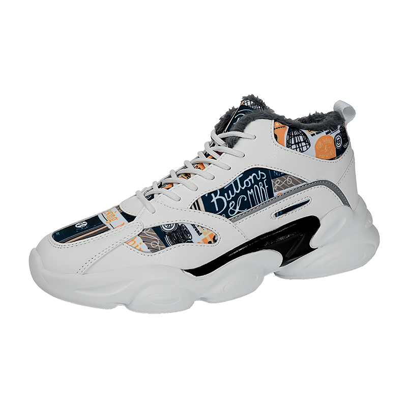 Herfst En Winter Warm En Fluwelen Sport Schoenen Mannen Wilde Oude Schoenen Mannen Casual Trendy Schoenen Ins Hong kong Stijl Katoenen Schoenen: YELLOW / 10