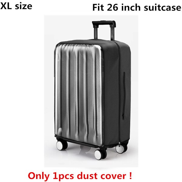 Pvc gennemsigtigt bagagerumscover til bagage elastisk vandtæt trolley kuffert regntasker rejse kuffert tilbehør 18-30 tommer trolley: Bag-xl