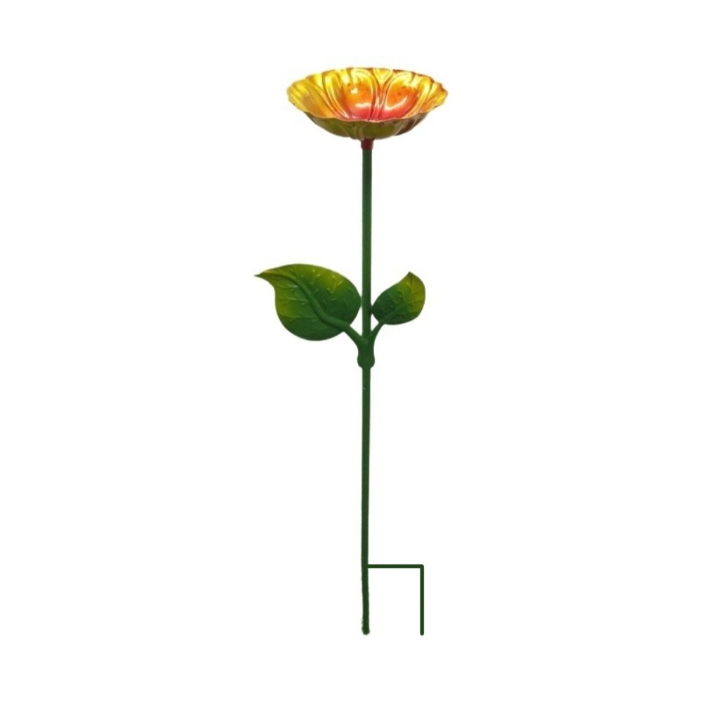 Dispensador de Ração para Pássaros em Formato de Flor de Ferro, Banheira para Pássaros de Grande Capacidade, Prato Durável para Alimentação de Pássaros, Banheira Conveniente para Pássaros no Quintal: MÚLTIPLO