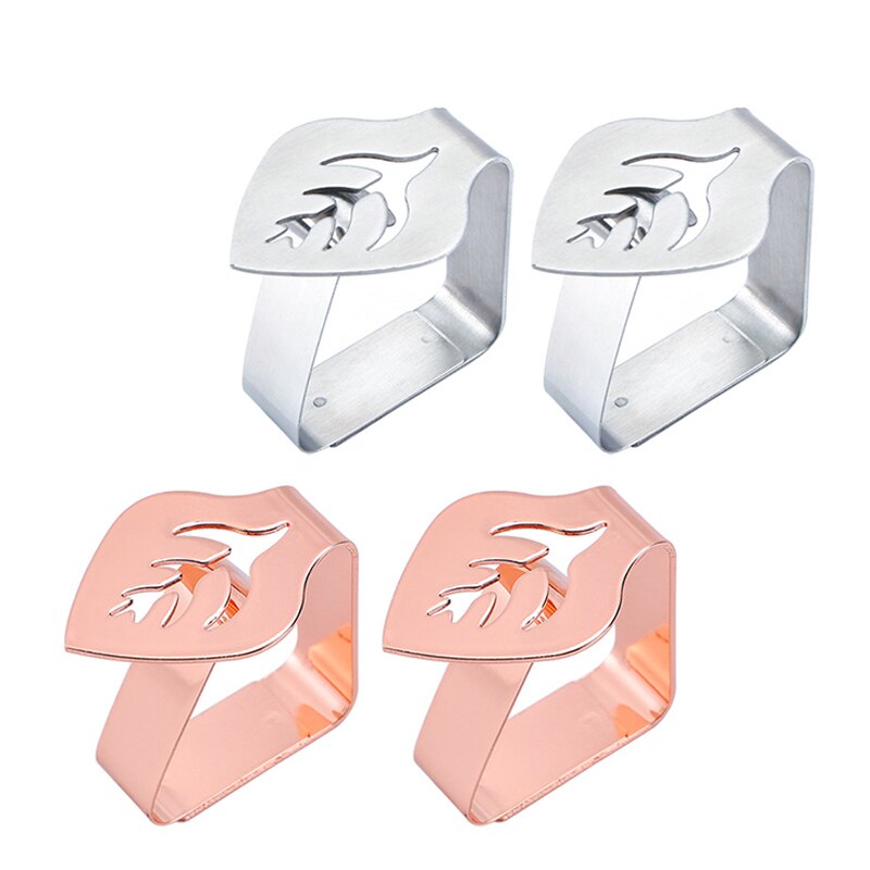 1pcs Stainless Steel Table Cloth Clamp Leaf Shaped Dining Room Tablecloth Holder
