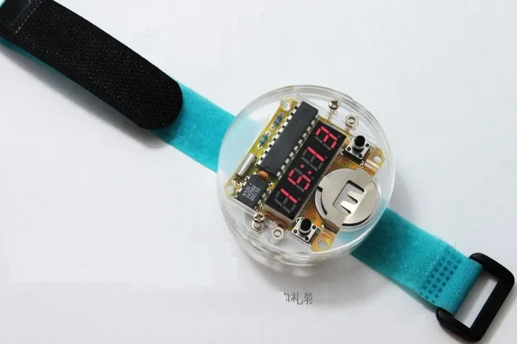 Kit de bricolage montre numérique horloge électronique LED à puce unique montres électroniques numériques Module d'horloge LED avec couvercle pour arduino
