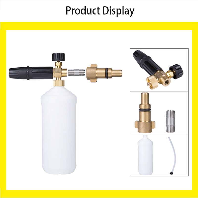 Car Washing Machine Brass Adaptor For Nilfisk Alto Kew Huter High Pressure Washer Car Cleaning Accessory Lance Foam Connector