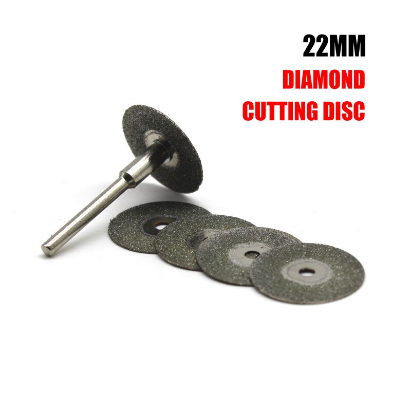 5 kpl 22mm hiomatimanttileikkausterää poranterä +1 karaa dremelille