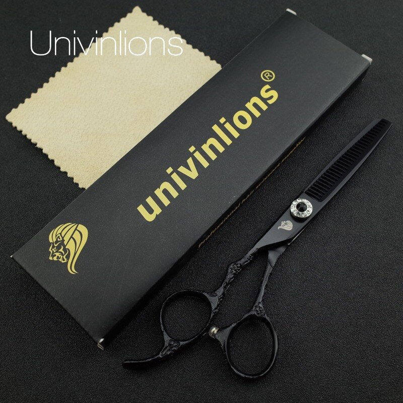 6 &quot;barbiere nero mancino parrucchiere forbici forbici mano sinistra forbici dei capelli per lefty forbici per mancini cesoie lefty cesoie: 1 thinning scissor