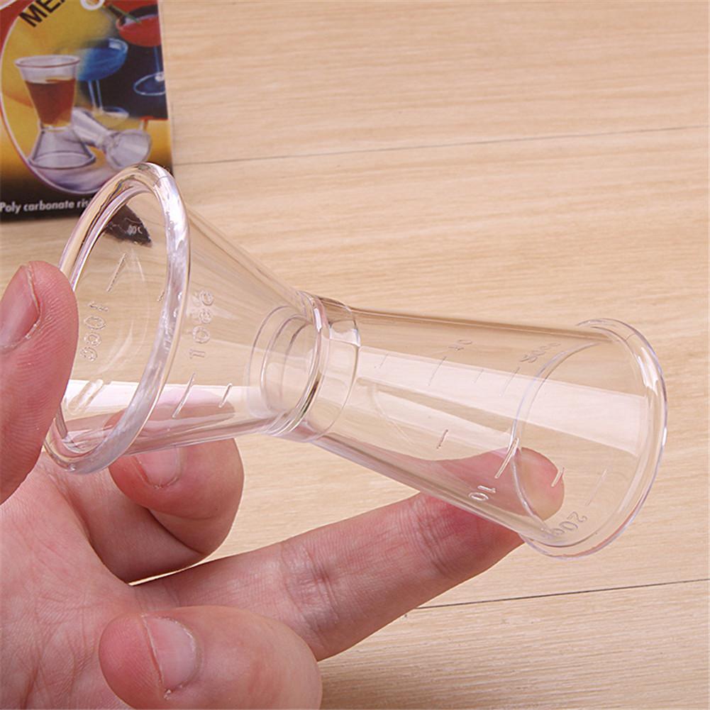Vaso medidor de onzas de resina de pc a escala de dos cabezas, dispositivo medidor, taza grande, 20-40cc , tamaño pequeño , 10-20cc