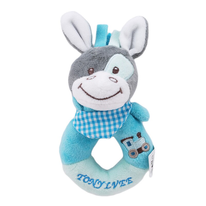 Baby Rasseln Handys BB Sticks Weiche Kuh Plüsch Puppe Krippe Bett Hängen hand fänge Tier Spielzeug Puppe Kinder spielzeug: Blue puppy