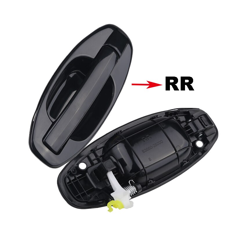Poignée de porte extérieure | Poignée extérieure de voiture, bol pour Hyundai Santa Fe 2001-2006 82650-26000 82660-26000 poignée de porte extérieure 4 portes: Back right