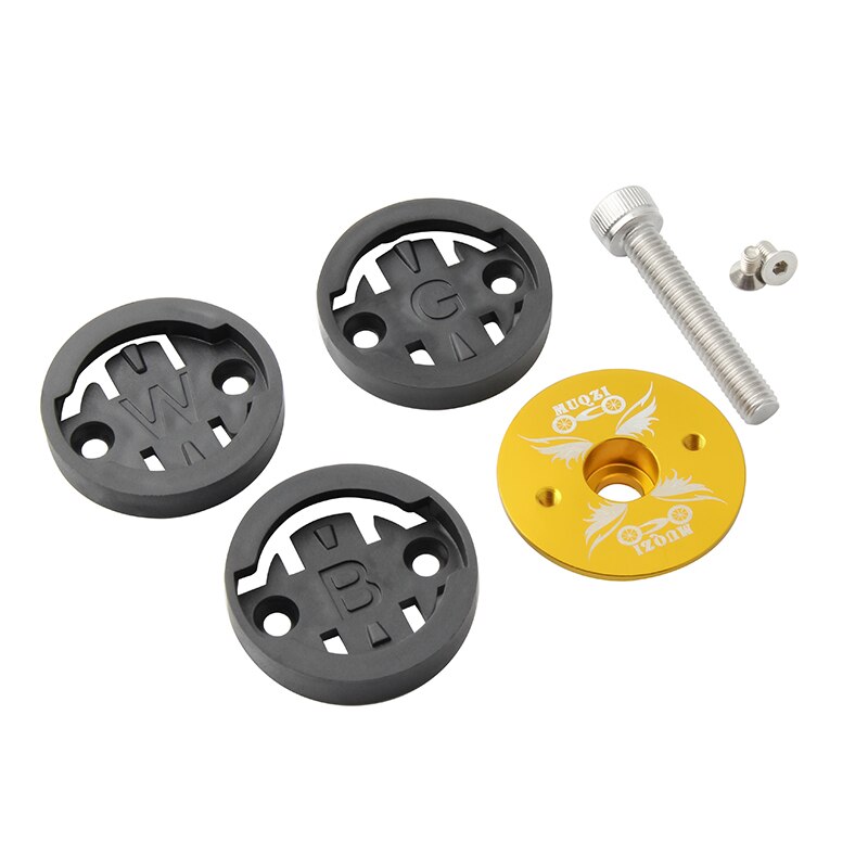 MUQZI - Tapa superior para auriculares con soporte para computadora de bicicleta, compatible con Garmin Wahoo Bryton: YELLOW