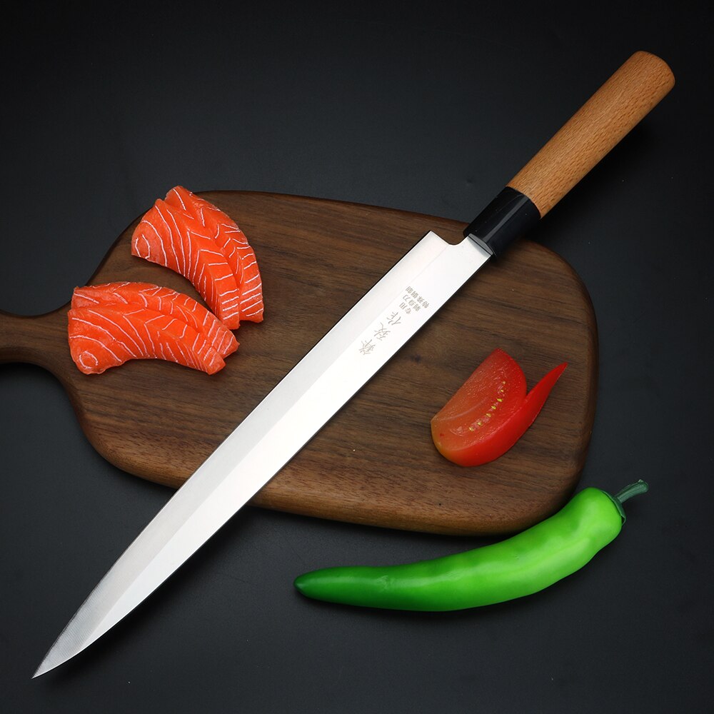 XUANFEN Edelstahl Japanischen Lachs Schneiden Messer Sashimi Küche Sushi Messer Sashimi Spezielle Messer einstellen