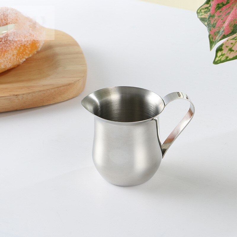 Stainless Steel Milk Cup Coffee Cup Milkshake Cup 150ml Heat Resistance Milk Cup For Coffee Shop Bar Restaurant