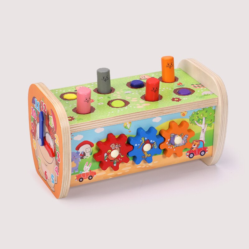 Kinderen Houten Puzzel Speelgoed Whac-A-mole Speelgoed Multifunctionele Beat Dia Vroeg Leren Educatief Zintuiglijke Baby Kinderen speelgoed