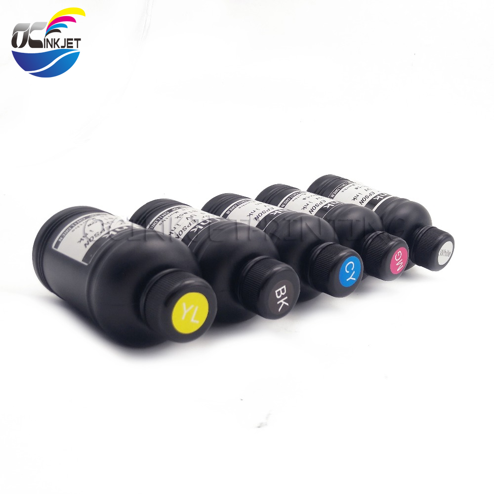 OCINKJET-tinta UV para cabezal de impresión Duro y suave, 250ml, para Epson 1390, 1400, 1410, 1430 W, R280, R290, R330, L800, L180, DX4, DX5, DX6, DX7