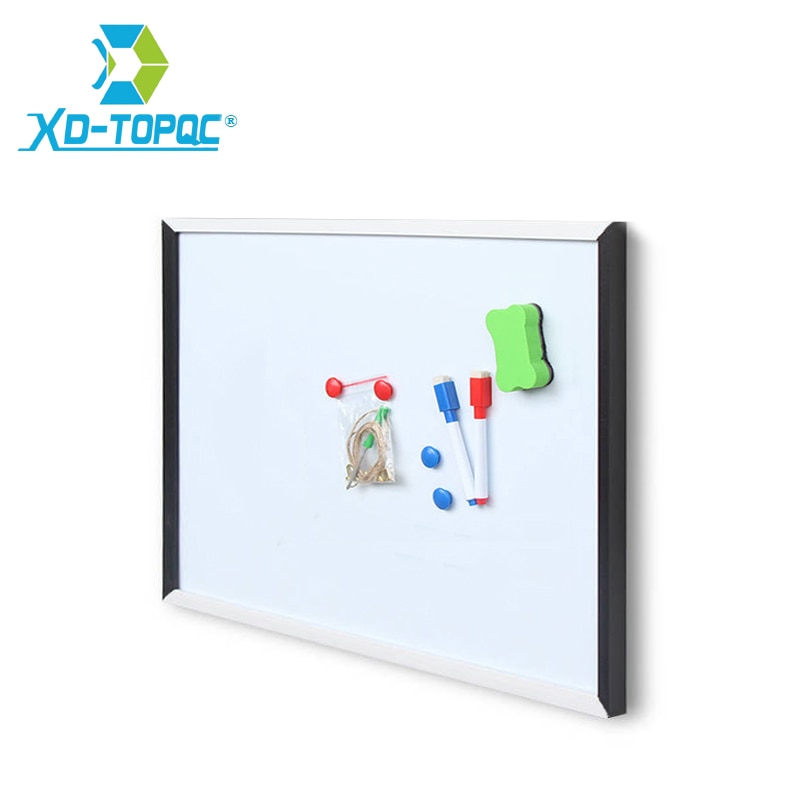 XINDI 40*60cm Magnetic White Board MDF Black & White Frame Wooden Drawing Whiteboard Decorative Message Boards WB10
