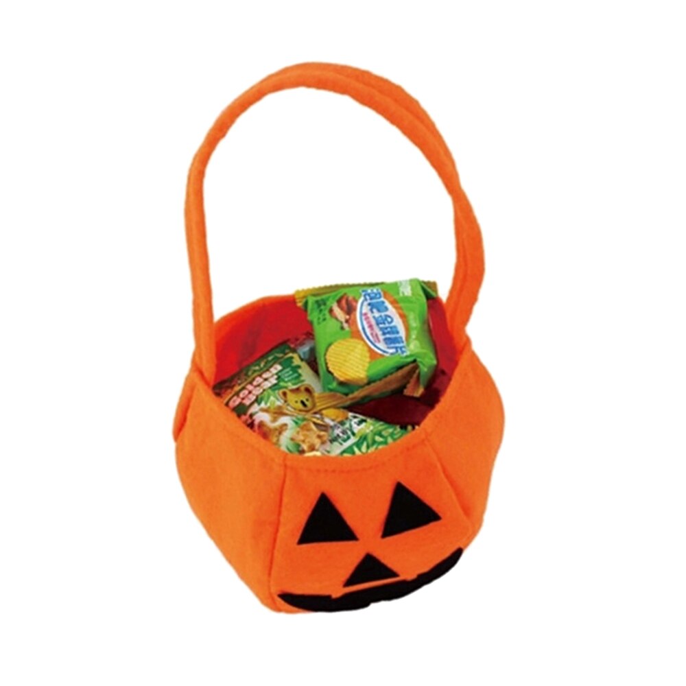 Halloween Non-woven Opvouwbare Opbergtas Pompoen Lantaarn Zak Snoep Cadeau Mand Behandelen Feestelijke Decoratie Opbergtas