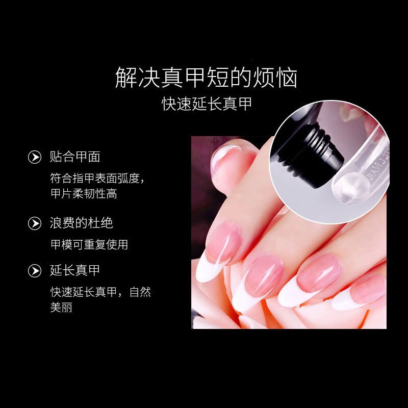 Moule pour Gel de construction rapide, 100 pièces/boîte, plateau sans papier, système d'ongles, pointes de couverture complètes, extensions d'ongles, moules supérieurs