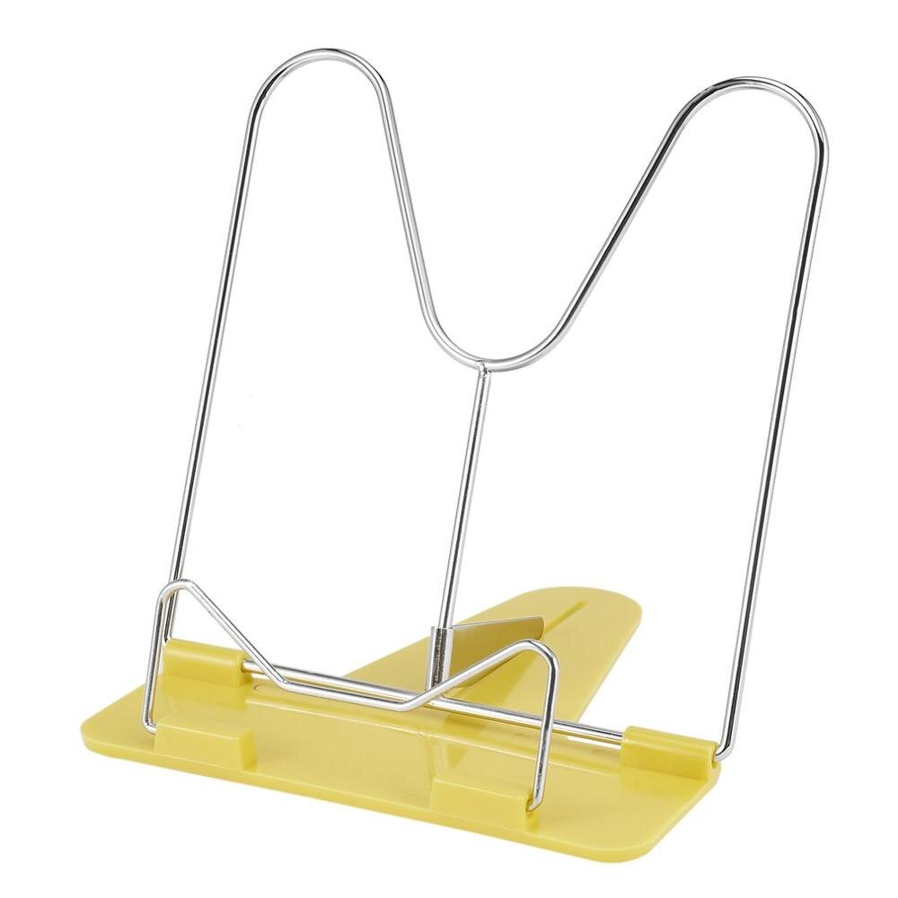 Boekensteunen Draagbare Opvouwbare Verstelbare Boekensteun Stand Reading Boek Stand Document Houder Base Lezen Boek Houder: yellow