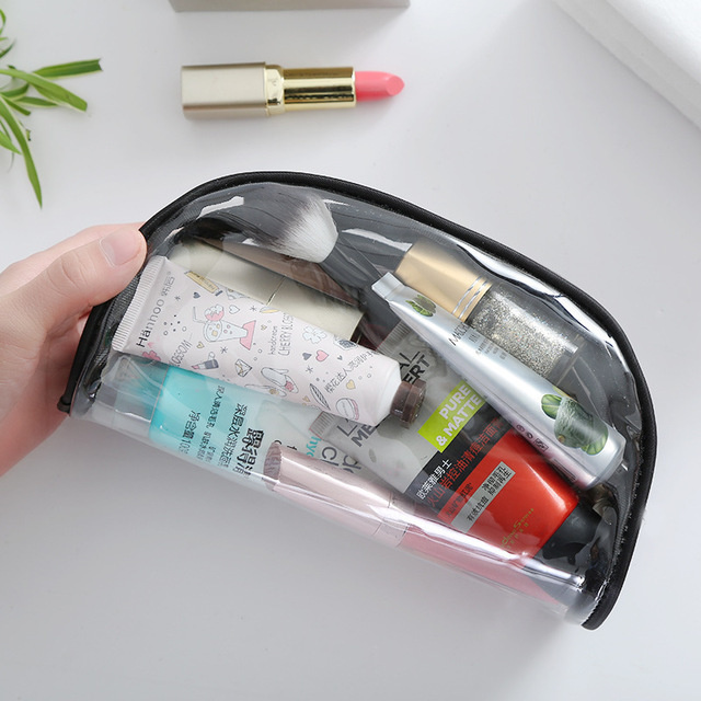 Moda transparente saco de cosméticos viagem pvc pequeno saco de toalete para as mulheres zíper maquiagem organizador mini bolsa de maquiagem holográfica: S
