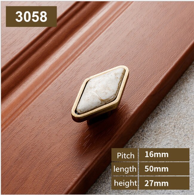 Ceramic Handles for Kitchen Cupboards Cabinet Door knobs Drawer Pulls Antique Furniture Handles Marble Vein Knobs and Handles: 3058-16mm