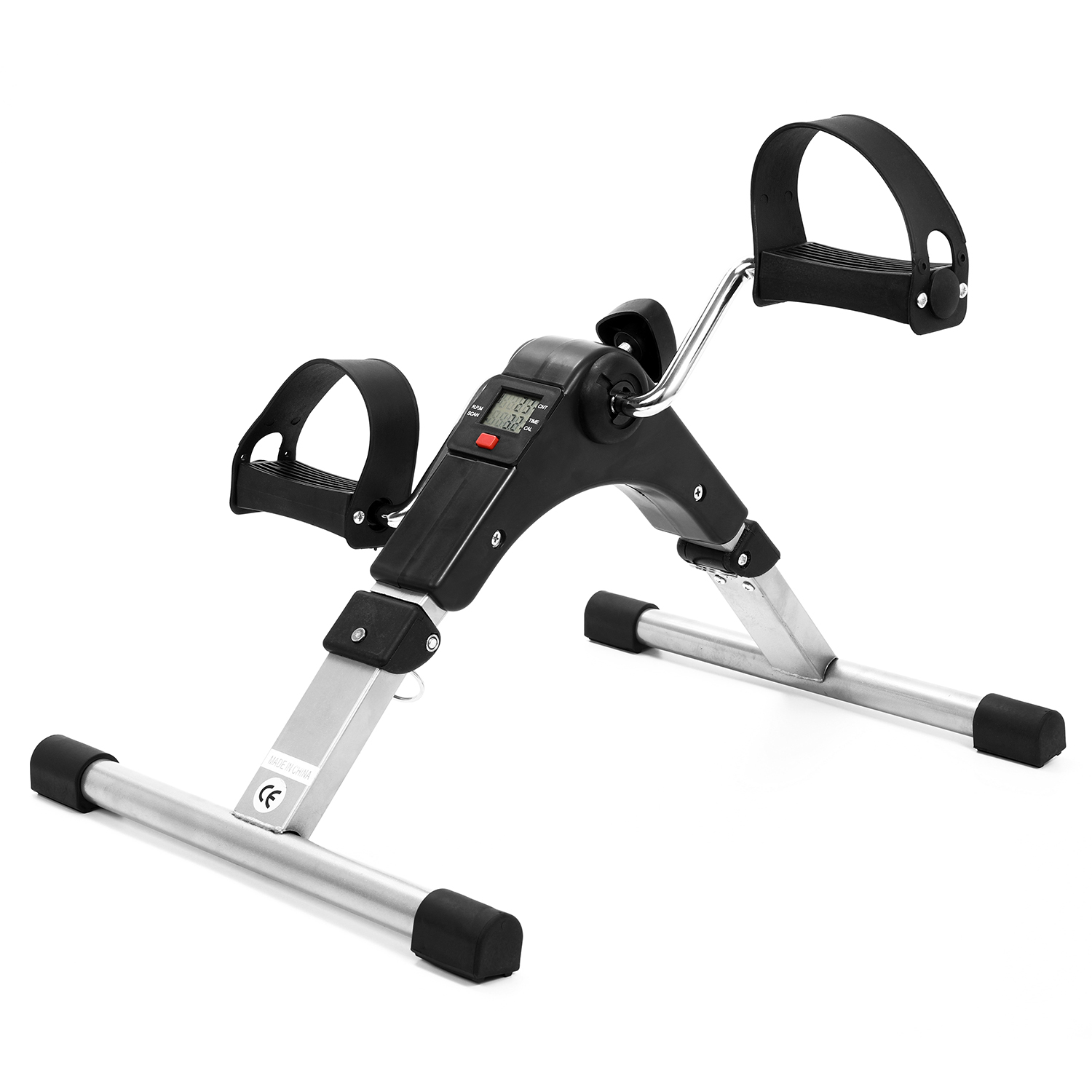 Mini pédale Stepper de vélo d&#39;intérieur, appareil d&#39;exercice avec écran LCD à résistance réglable pour la gymnastique à domicile et au bureau: B