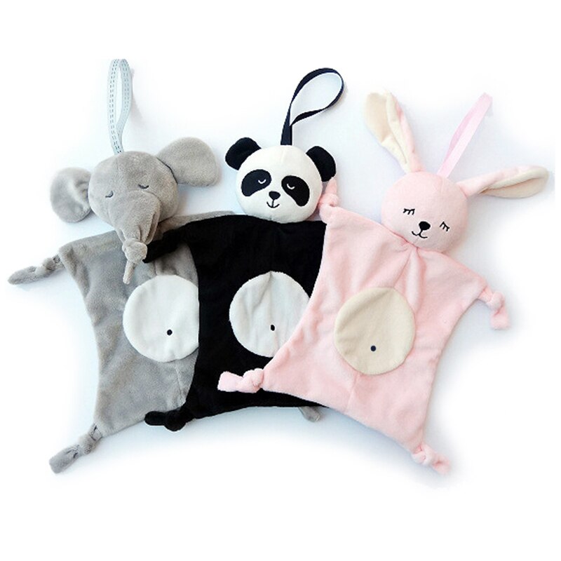 Newborn educational toys towel Of Baby Animal shape Infant Baby Soft Soothe Towel Educational Plush baby toy