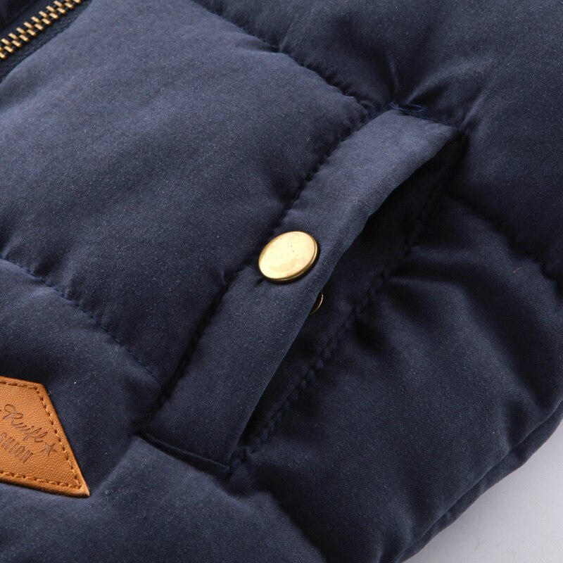 Chaleco de algodón acolchado con capucha para niños , ropa de invierno para niños, chaqueta para bebés, chaleco, chaleco con capucha, informal, cálido y grueso