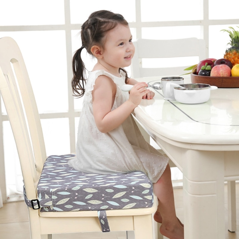 Square Booster Seat Dining Chair Washable Thick Increasing Cushion for Kids Baby Toddler Highchair Pad