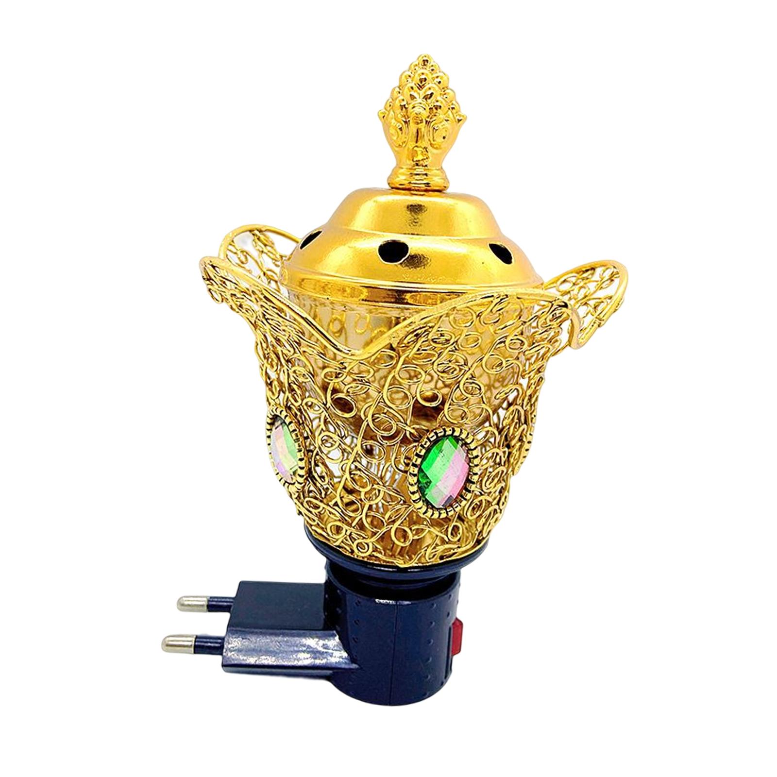 Brûleur électrique en résine, porte-Eva, artisanat arabe, diffuseur d'ornement portable,