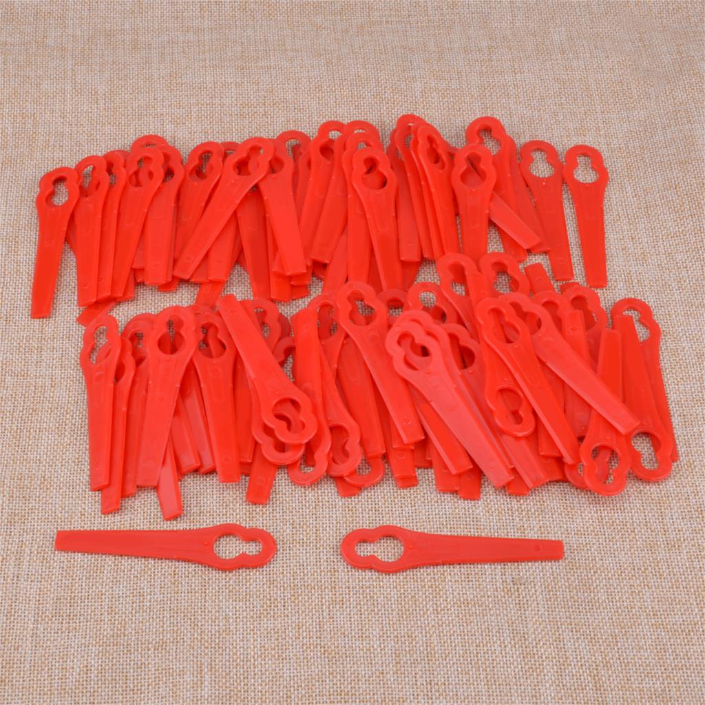 LETAOSK 100PCS Trimmer Blades Plastic Pendants Fit for LIDL Florabest FRT18A FRT18A1 Art 46155 FRT20A1