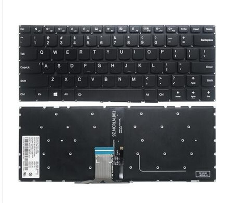 Voor Lenovo Flex 4-1435 Flex 4-1470 Flex 4-1480 Keyboard Us Zwart Backlit: backlit kb