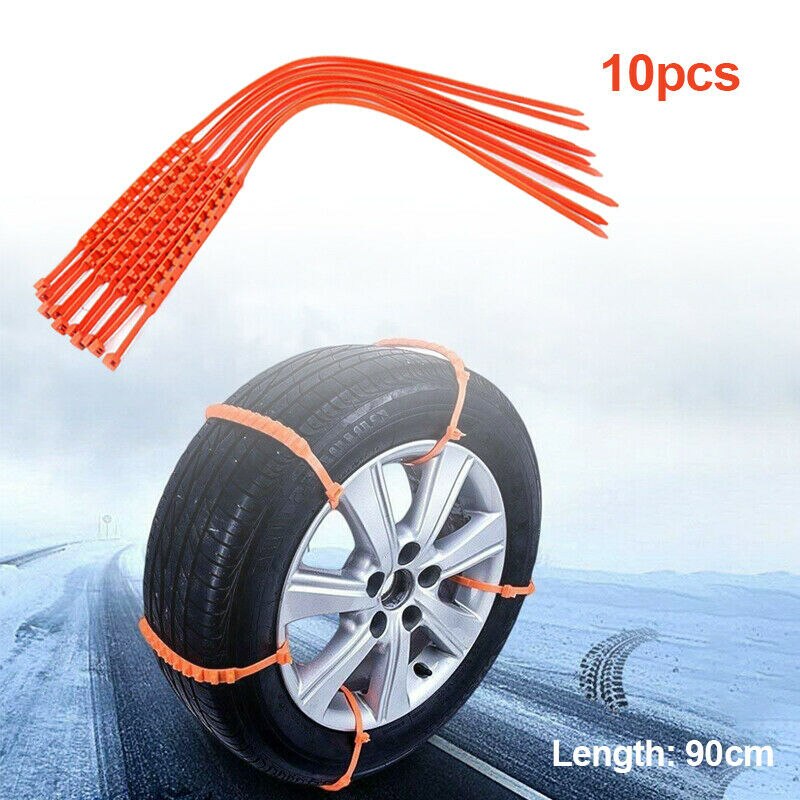 Cadenas antideslizantes para neumáticos de nieve, 10 Uds., bridas para ruedas de coche y camión, 22 pulgadas, piezas de accesorios
